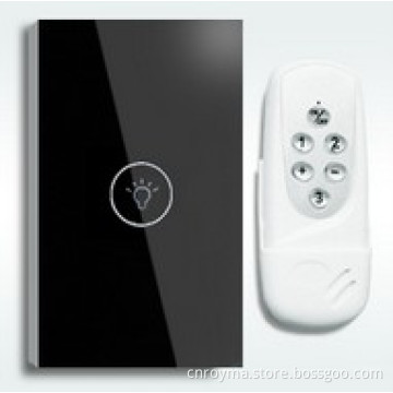 US style, 1 gang wireless touch light switch , 315/433Mhz, AC110-240V, touch switch+wall switch